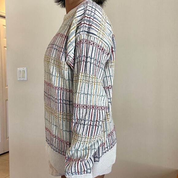 Vintage Claiborne Multicolored Crew Neck Knit Pullover Sweater Size L - Picture 10 of 14